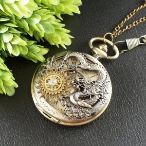 Часы Подвеска Карманные Механические Стимпанк Steampunk №20