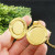 Медальон для фото с Розовым Агатом Кулон Розовый Агат Круглый Gold