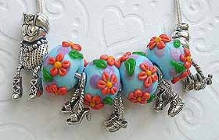 Основа для колье (Sterling Silver) Сороконожка, из 6 частей Основа для колье (Sterling Silver) Сороконожка, из 6 частей