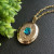 Медальон овальный Перламутр Гелиотис №16 antique gold