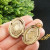 Медальон для фото с Кианитом Кулон Кианит Синий овальный antique gold