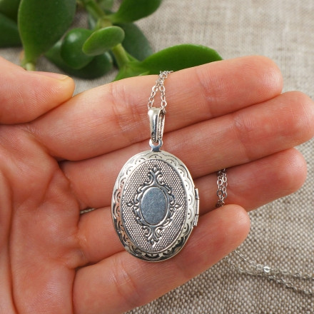 Медальон овальный Сердолик antique silver