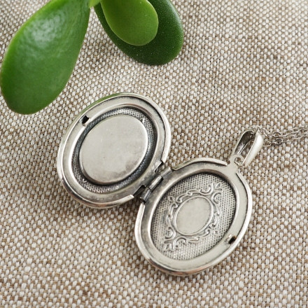 Медальон овальный Агат Lace медовый желто-бежевый antique silver Медальон овальный Агат Lace медовый желто-бежевый antique silver