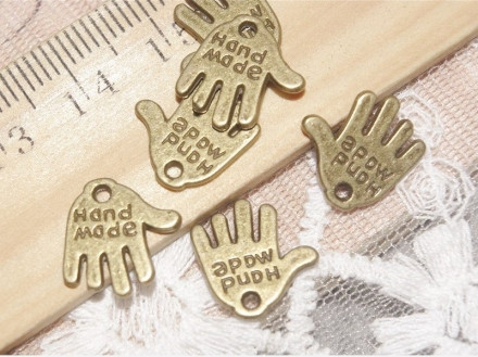 Подвеска Рука hand made, античная бронза (1шт)