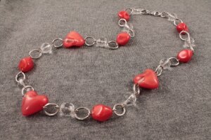 Колье Алое сердце