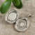 Медальон овальный Яшма пикассо терракотовая antique silver