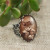 Кольцо Винтажная кошечка (стекло 18х25мм)