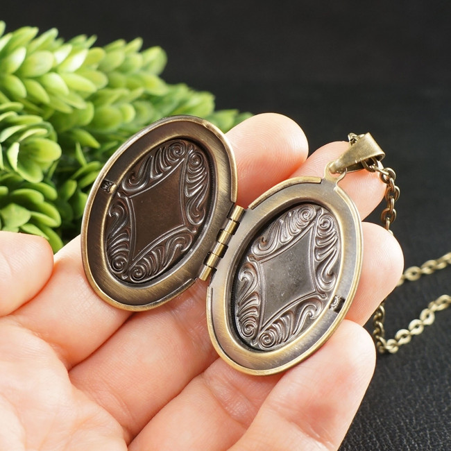 Медальон для фото с Лазуритом Кулон Лазурит Синий Ультрамариновый antique bronze