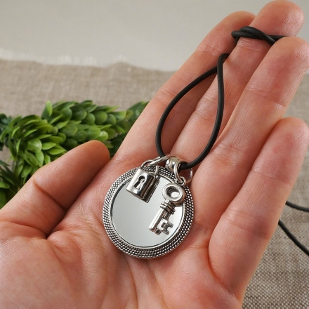 Подвеска Зеркало круглое №2 silver Подвеска Зеркало круглое №2 silver