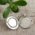 Медальон Аметист темный круглый antique silver