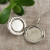Медальон Аметист светлый круглый antique silver