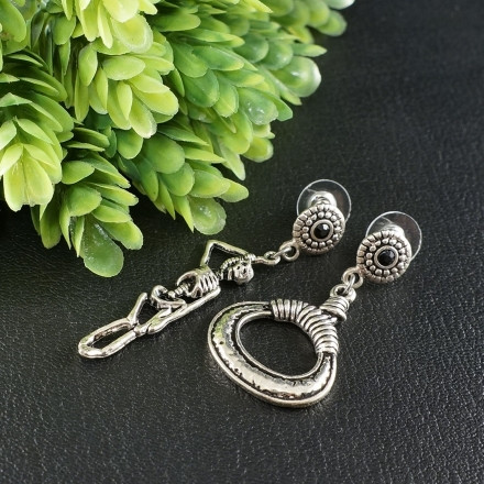 Серьги Скелет Висельник Повешенный Петля