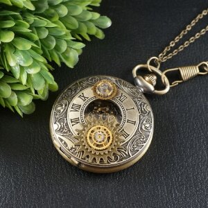 Часы Подвеска Карманные Механические Стимпанк Steampunk №14