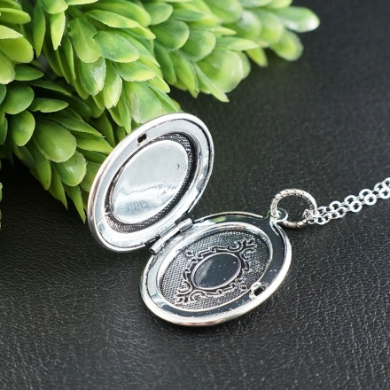 Медальон Аметист овальный №1 silver