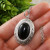 Медальон овальный Черный Оникс antique silver