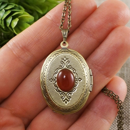 Медальон овальный Сердолик bronze