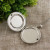 Медальон Аметист светлый круглый antique silver №2