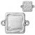 Коннектор рамка Квадрат TierraCast (1шт) rhodium