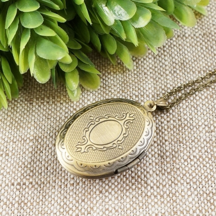 Медальон овальный Красная Яшма bronze №2