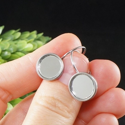 Серьги Зеркало Минимализм silver