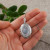 Медальон овальный Перламутр Гелиотис №3 antique silver