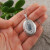 Медальон овальный Перламутр Гелиотис №4 antique silver