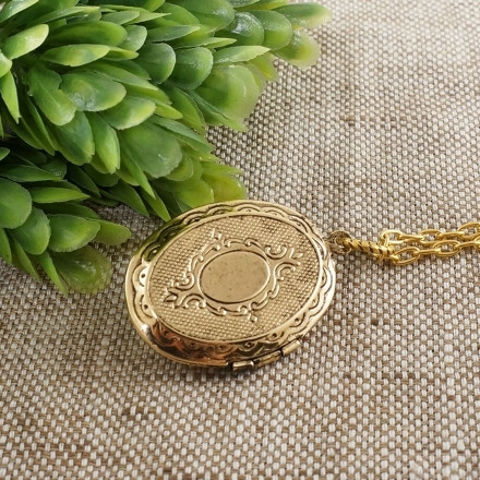 Медальон овальный Сердолик antique gold