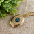 Медальон овальный Перламутр Гелиотис №15 antique gold
