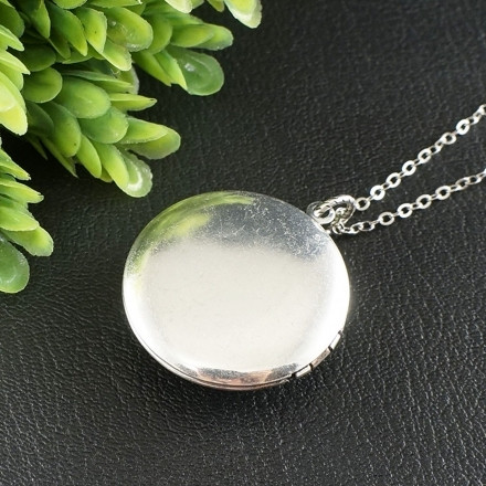Медальон Кулон Аметист Фиолетовый Лиловый круглый antique silver №4